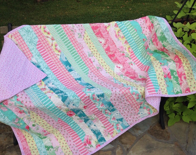 Pink Quilt Pink Baby Blanket Heirloom Quilt Pastel Quilt - Etsy
