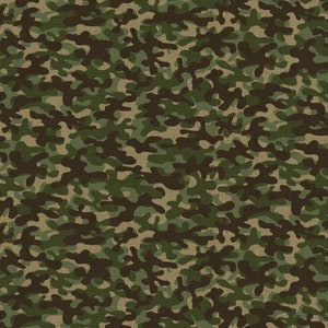 SALE! Camo fabric remnant 33 inches, brown and green camouflage fabric, brown camo, green camo, cotton camo, #20598