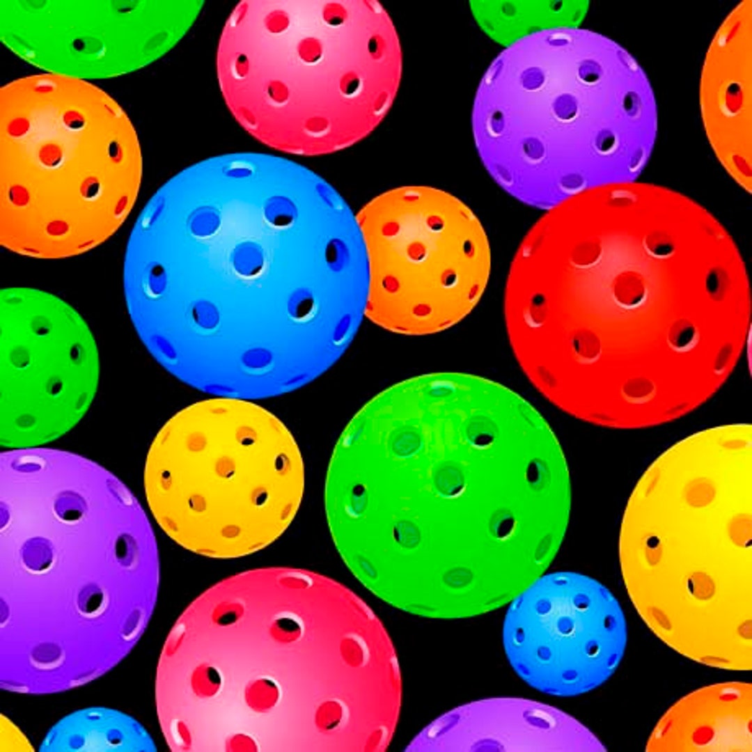 Pickleball Fabric by the Yard, Cotton Pickleball Fabric, Pickle Ball