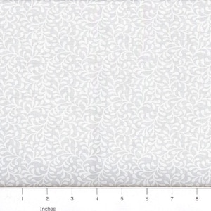 3 Yards white on white quilt back fabric 108 inches wide, white on white fabric, white floral fabric, white flower fabric, quilt back #21303