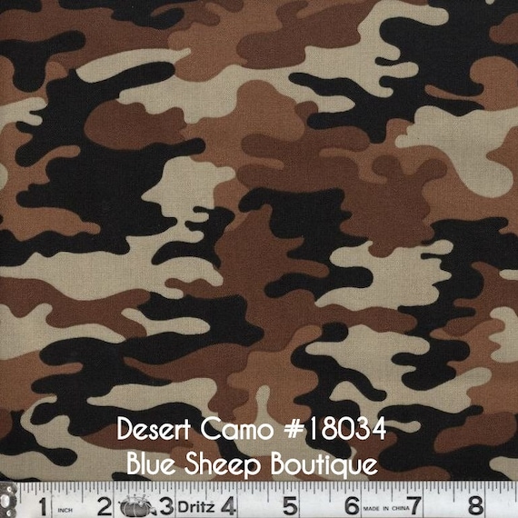 Desert brown camo fabric by the yard, brown camouflage fabric, desert  camouflage, brown camo, brown camouflage, cotton camo, #18034