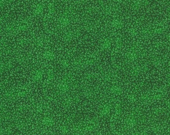 Green tossed speckled cotton fabric by the yard, #20444