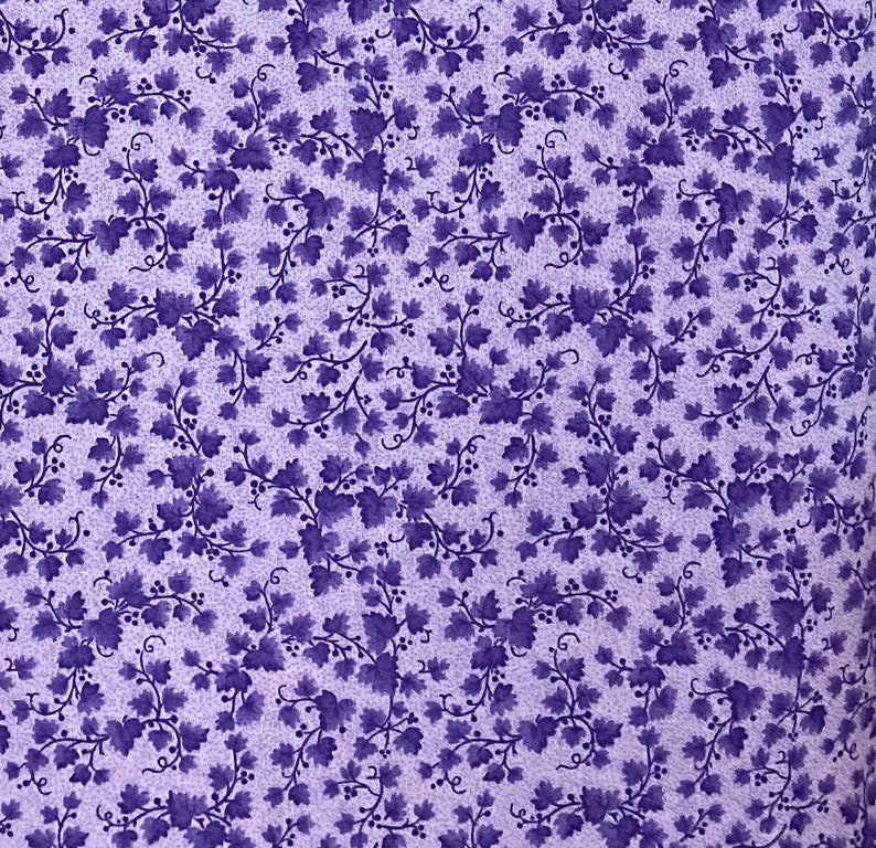 Purple Fabric by the Yard Lavender Fabric Purple Floral | Etsy