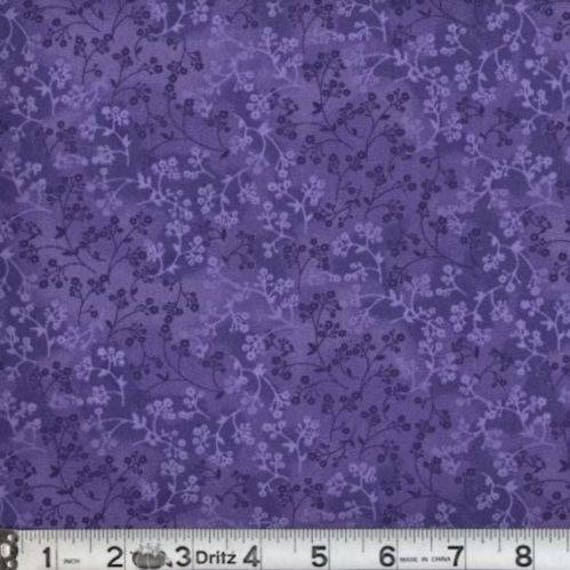 Purple Fabric by the Yard Purple Floral Fabric Purple Flower - Etsy