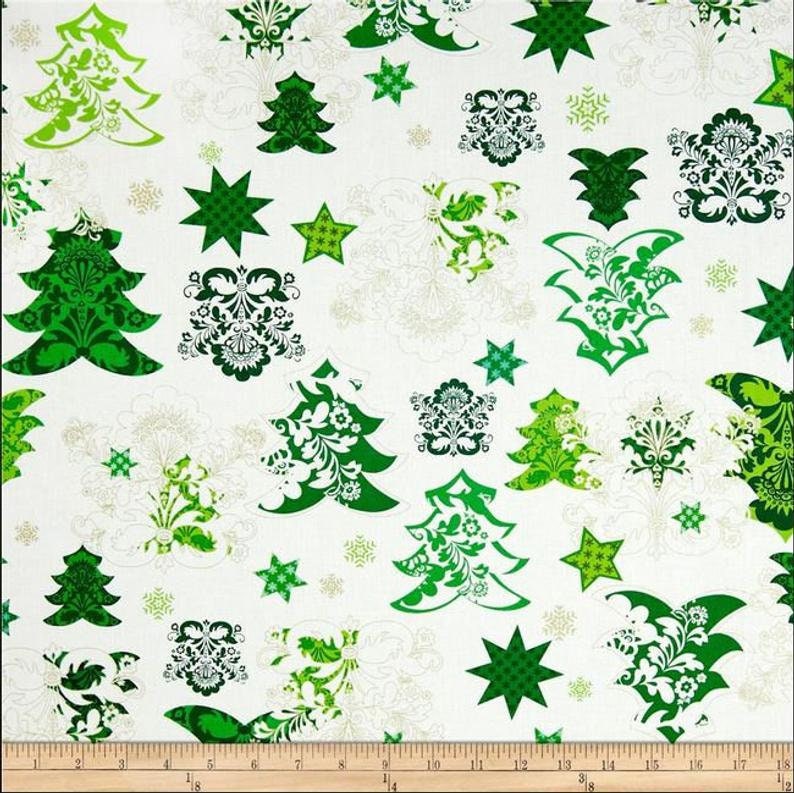 Christmas Tree Fabric by the Yard Christmas Fabric by the Etsy