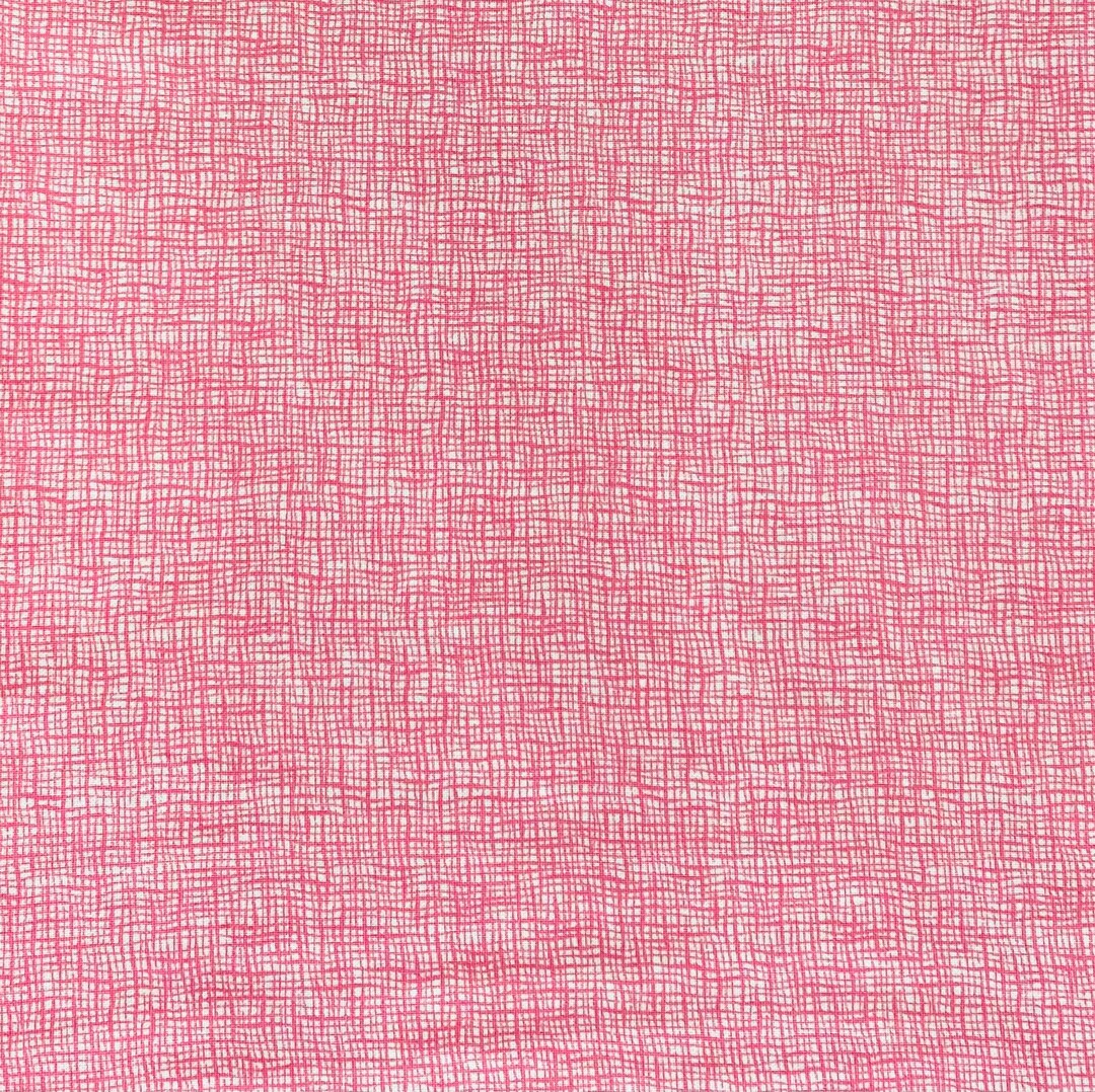 Pink Fabric by the Yard, Pink Basket Weave Fabric by the Yard, Pink
