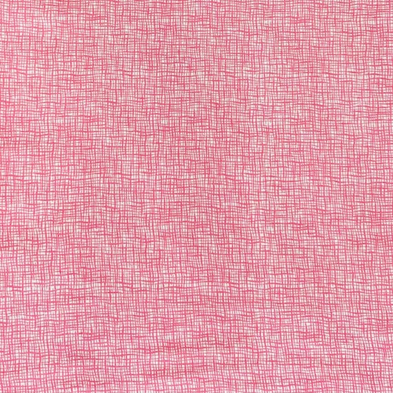 Pink fabric by the yard, pink basket weave fabric by the yard, pink cotton  fabric, bright pink fabric, pink crosshatch fabric, #20479