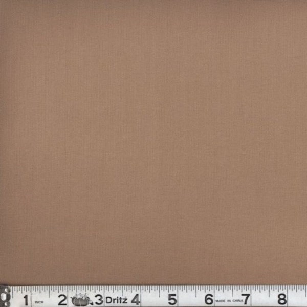 Taupe cotton fabric, solid tan fabric, solid fabric, solid cotton fabric, light brown fabric, #20155