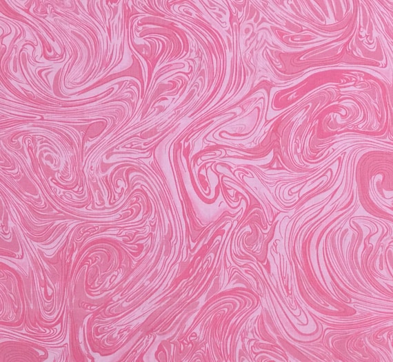 Pink fabric by the yard, pink swirl fabric, pink marble fabric, pink cotton  fabric, pink blender fabric, #15090