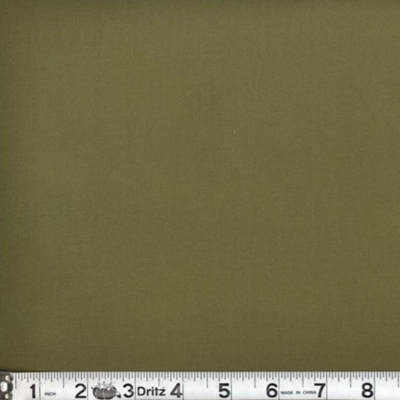 Olive cotton fabric solid green cotton fabric army green Etsy