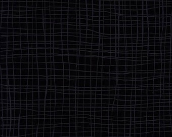 Black fabric by the yard by Robert Kaufman Pen and Ink 2 fabric line, black criss cross fabric, #22069