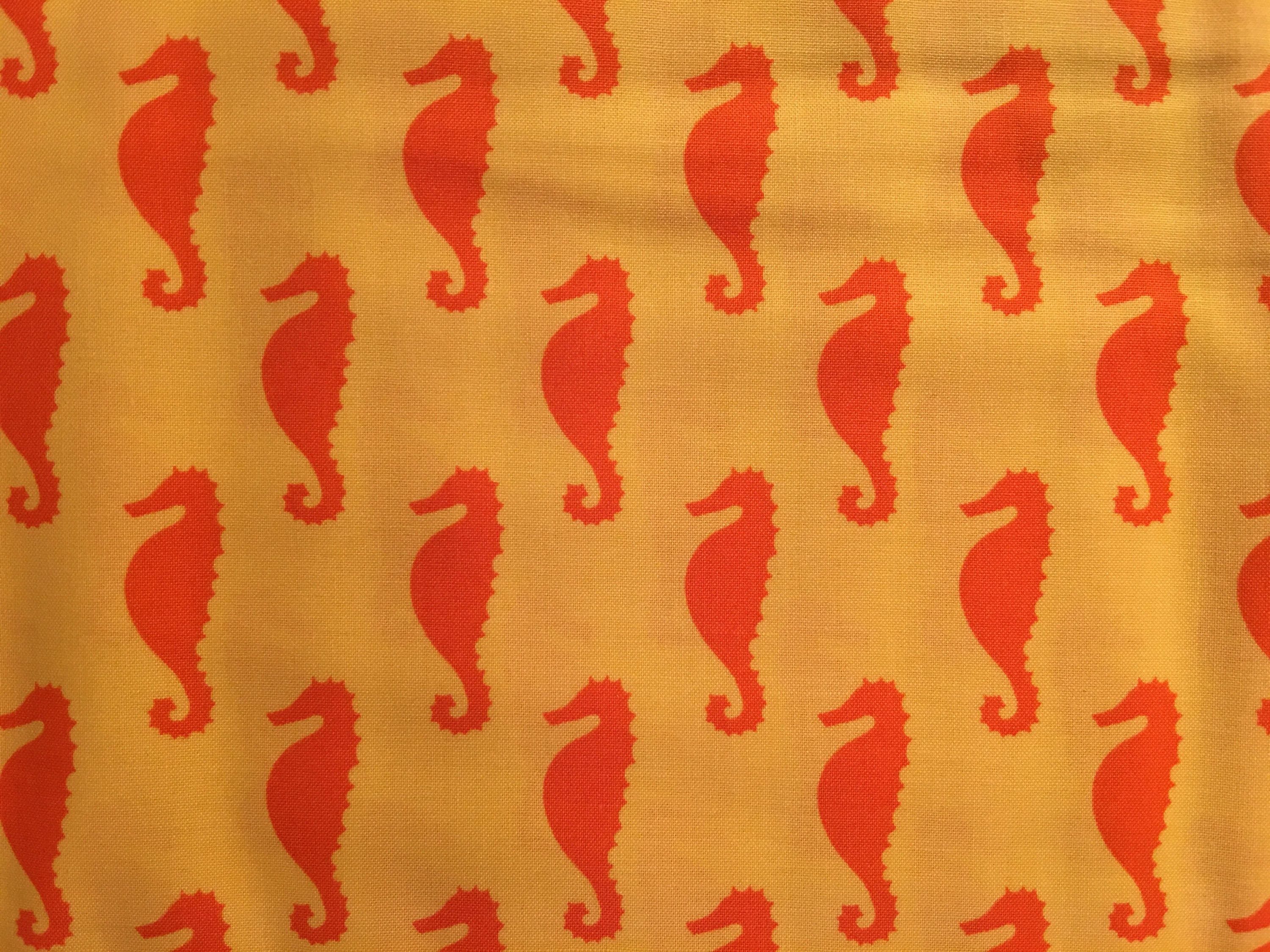Seahorse fabric ocean fabric by the yard Robert Kaufman sea Etsy