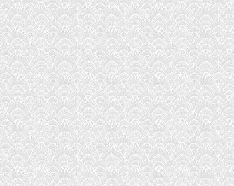 White on white fabric by the yard from Timeless Treasures scallop fabric, white cotton, white fabric basics, white blender fabric, #23848