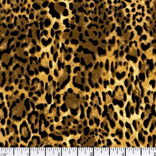 Jaguar Fabric by the Yard Cheetah Print Fabric Leopard - Etsy