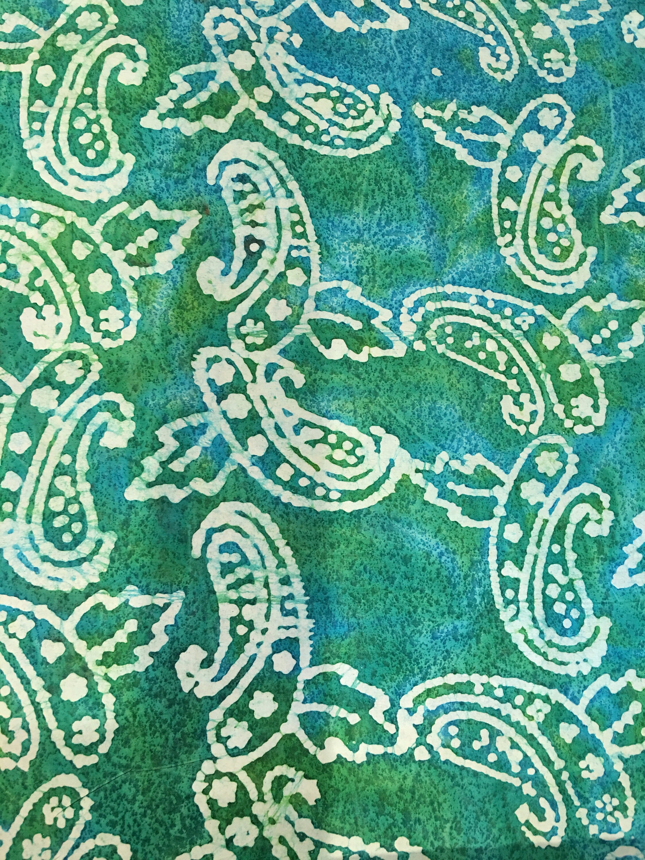 Blue green batik fabric by the yard blue batik green batik Etsy