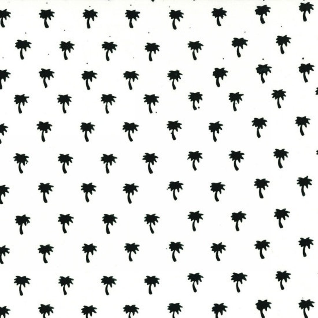 Black on White Fabric by the Yard From Hoffman Fabrics in Chalk, White