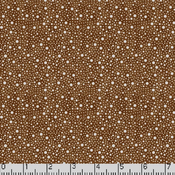Brown Fabric by the Yard Brown Dots Fabric Brown Polka Dots Etsy