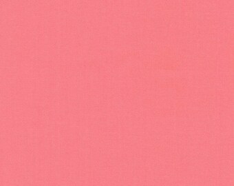 Melon pink cotton fabric by the yard Kona Cotton Melon K001-1228 Robert Kaufman, #23397