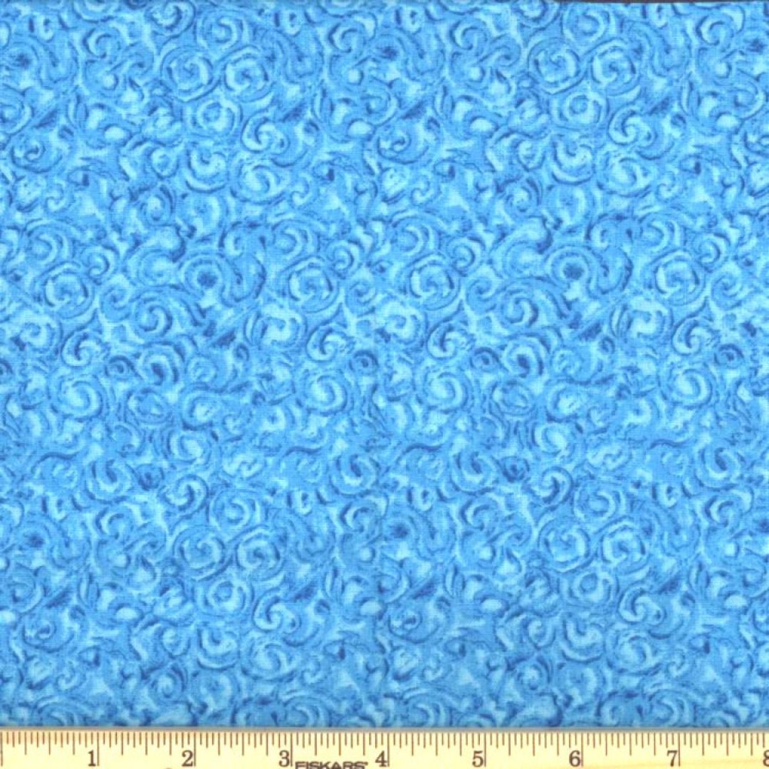 Turquoise Blue Fabric, Turquoise Fabric by the Yard, Turquoise Cotton