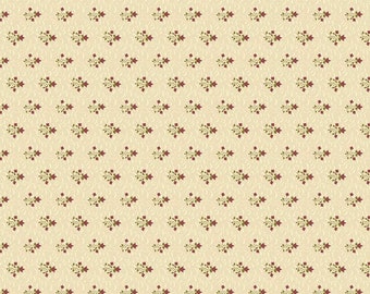 Tan fabric by the yard by Riley Blake Buttermilk Basics, tan and red fabric, Americana fabric, antique look fabric, #21318