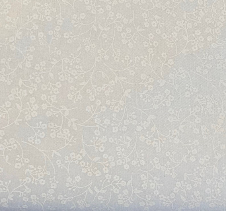 White Fabric by the Yard White Floral Fabric White Flower Etsy