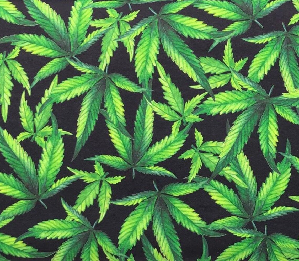 Cannabis fabric by the yard from David Textiles cannabis camo | Etsy