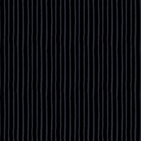 Black fabric by the yard from Stella Fabrics, black cotton, black fabric basics, black blender fabric, black stripe fabric, #23233