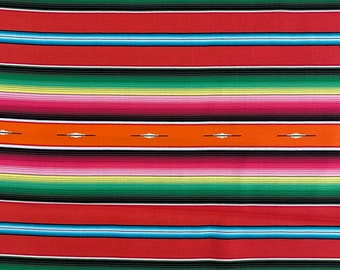 Mexican fabric #20519 Serape fabric by the yard by Elizabeth/'s Studio Fabric hispanic fabric cotton Serape fabric in blue