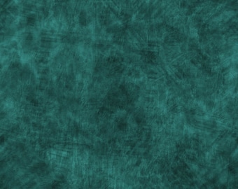 Teal grunge paint cotton fabric by the yard, #21133