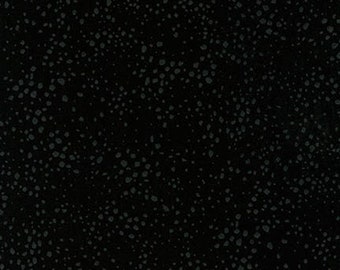 Black fabric by the yard, black tonal fabric, black modern fabric, black  fabric basics, black strokes fabric, black speckled fabric, #20361