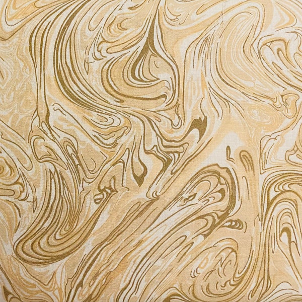 Tan fabric by the yard, tan swirl fabric by the yard, brown swirl fabric, tan marble fabric, brown marble fabric, tan cotton, #18147