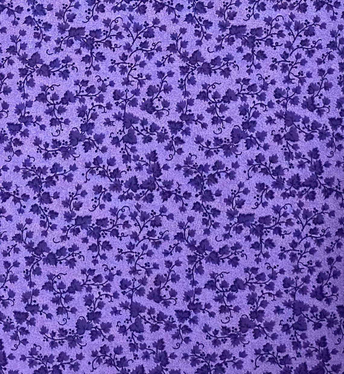 Purple Fabric by the Yard Purple Floral Fabric Purple Flower Etsy