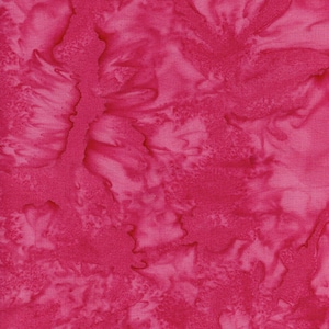 May include: A pink fabric with a marbled, tie-dye pattern. The fabric has a soft, flowing texture and a subtle shimmer.