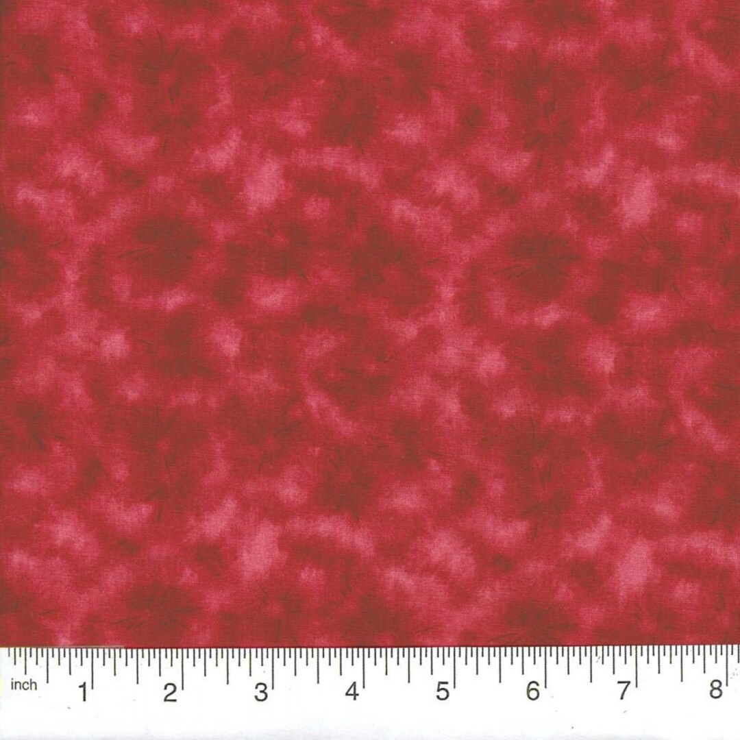 Dark Red Fabric by the Yard, Dark Red Marble Fabric, Red Wine Cotton