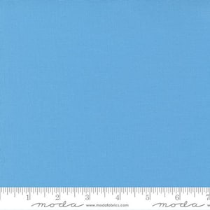 Moda Bella Solids in Summer Sky 9900 136, solid blue fabric, solid fabric, blue cotton, blue fabric basics, summer sky fabric, #23481