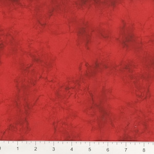 Bright red fabric by the yard, red fabric by the yard, red marble fabric, bright red marble fabric, Christmas fabric, #19253
