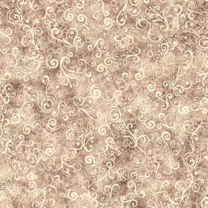 Brown fabric by the yard digitally printed cotton, brown fabric basics, brown cotton, tan fabric, tan swirl fabric, tan cotton, #25144