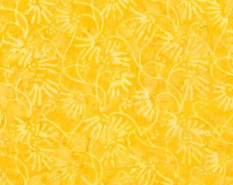 Stars Yellow Batik Fabric