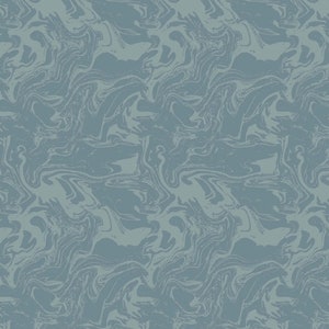 May include: Abstract seamless pattern with swirling blue and gray marbled design. The pattern is reminiscent of water or liquid.