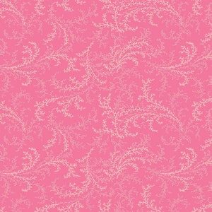 Pink fabric by the yard by Marcus Fabrics, pink feather fabric, pink fabric basics, pink cotton, #22398