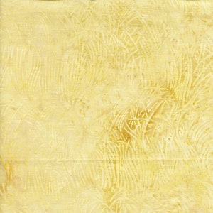 SALE! Yellow batik fabric remnant 11 inches, vanilla batik by Island Batiks, yellow fabric, yellow cotton, vanilla neutrals batik, #21068