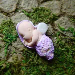 Fairy Garden Babies | Purple Fairy Baby for Miniature Fairy Gardens | Mini Fairy Garden Decor Accessories Decorations Supplies