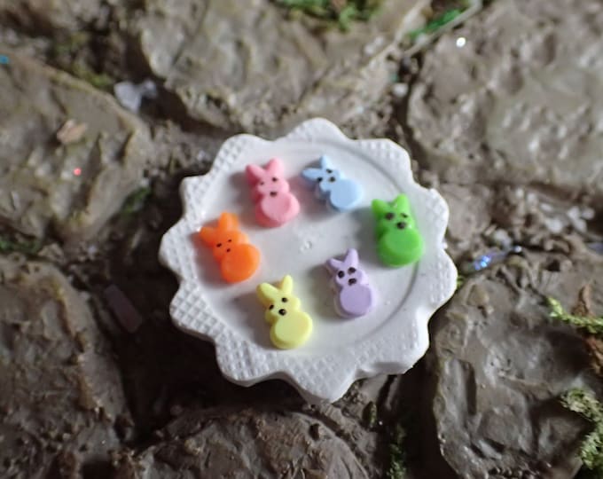Miniature Peeps for Easter Dollhouse or Fairy Garden Easter Etsy