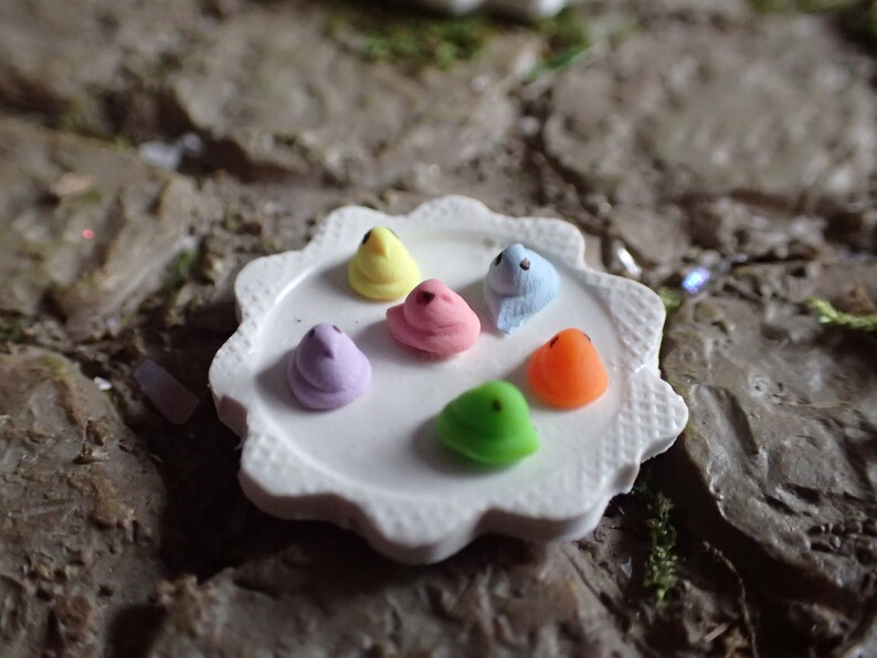 Miniature Peeps for Easter Dollhouse or Fairy Garden Easter Etsy