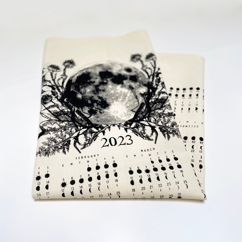 NEW 2023 Moon Calendar Towel 2023 Moon Phase Art Etsy Norway