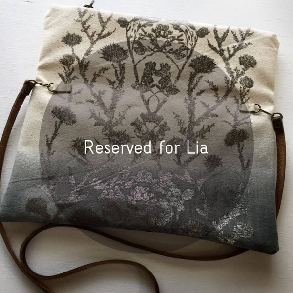Clutch Tasche / umklappen, Kupplung / wilde Dornen - Hand gedruckt Clutch-Tasche, Abendtasche, handgezeichnete Originalgrafiken