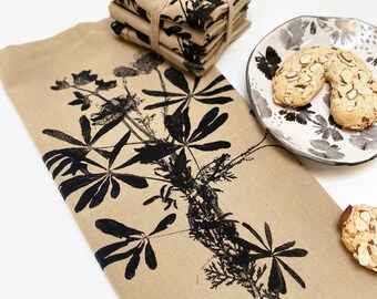 Wildflowers Bouquet Napkins, Set of 4, Original Screen Printed Botanical Artwork, Floral Art, 100% Cotton, Table Linen