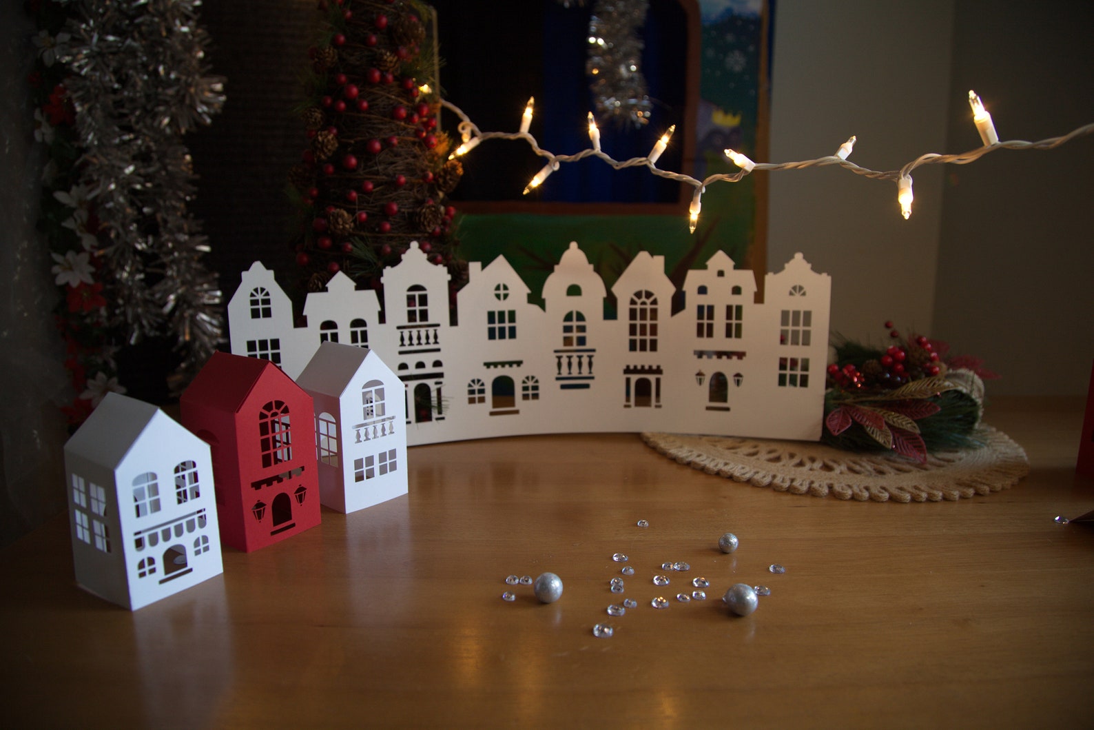 DIY 3D Paper Cardstock House Set/christmas Village Etsy