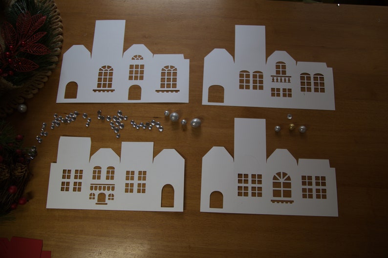 DIY 3D Paper Cardstock House Set/christmas/easter Village Etsy