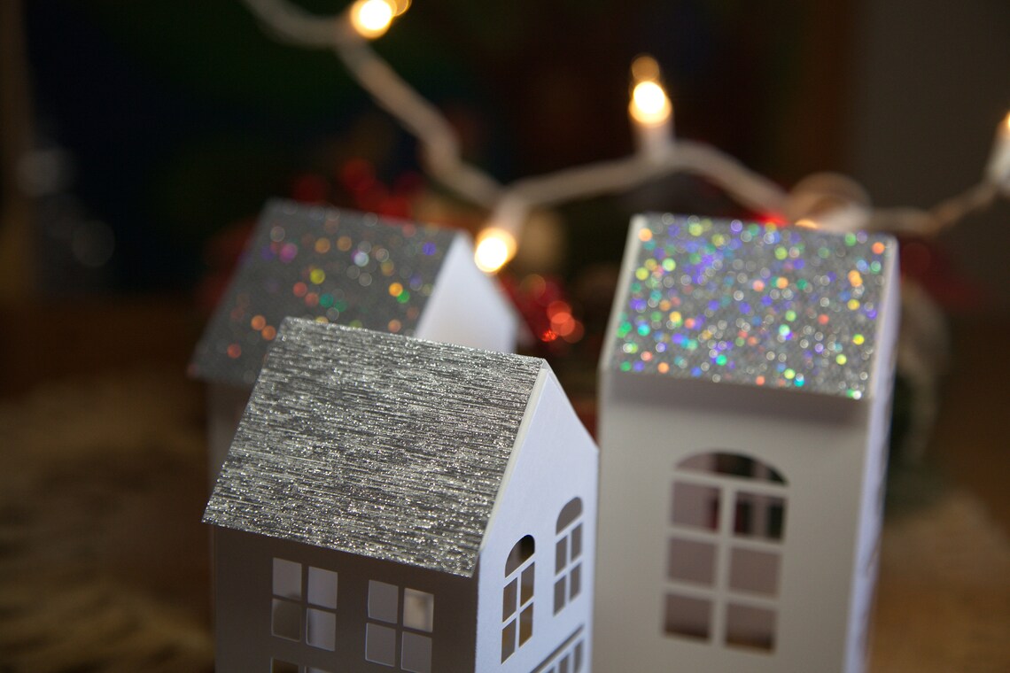DIY 3D Paper Cardstock House Set/christmas/easter Village Etsy